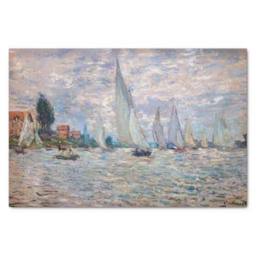 Claude Monet _ Boats Regatta at Argenteuil Tissue Paper