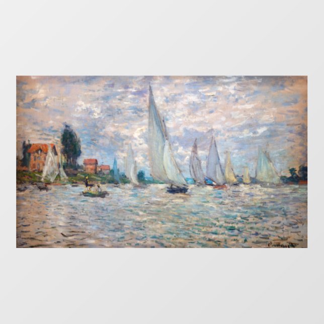 Claude Monet - Boats Regatta at Argenteuil Wall Decal (Front)