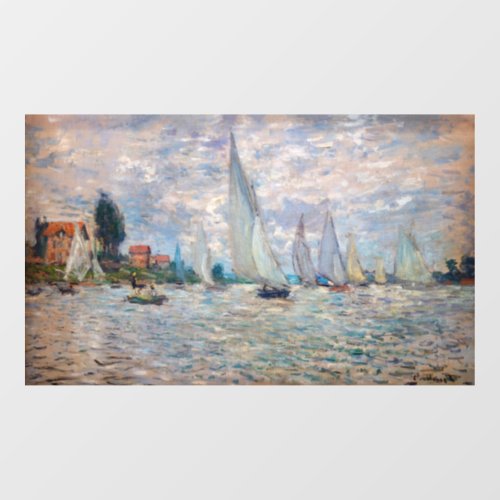 Claude Monet _ Boats Regatta at Argenteuil Window Cling