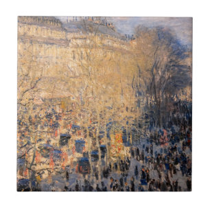 Claude Monet - Boulevard des Capucines in Paris Ceramic Tile