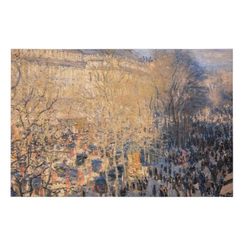 Claude Monet _ Boulevard des Capucines in Paris Faux Canvas Print