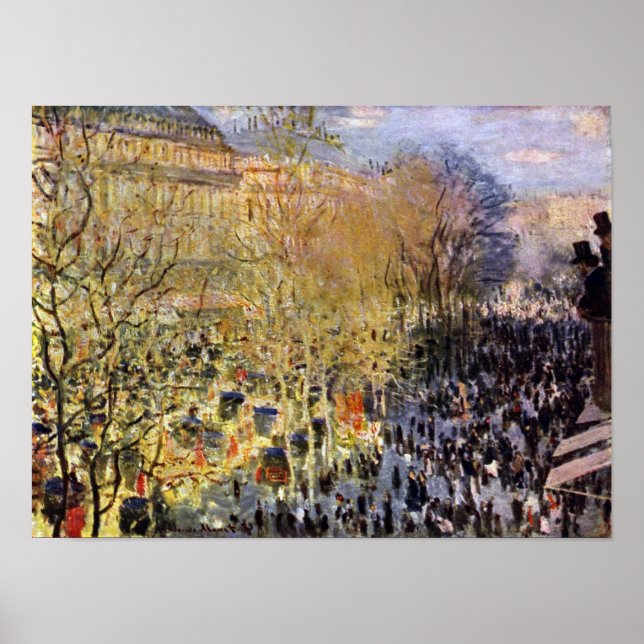 Claude Monet - Boulevard des Capucines in Paris Poster (Front)