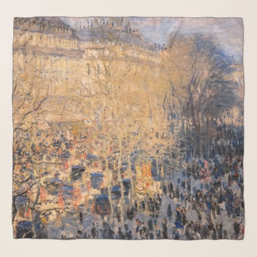 Claude Monet _ Boulevard des Capucines in Paris Scarf