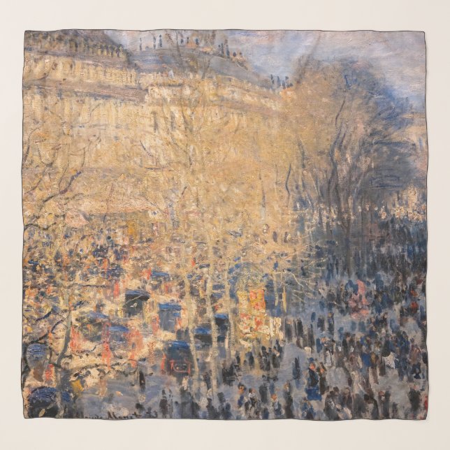 Claude Monet - Boulevard des Capucines in Paris Scarf (Front)