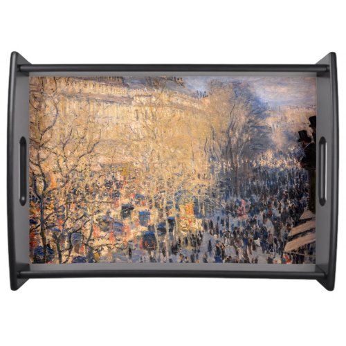 Claude Monet _ Boulevard des Capucines in Paris Serving Tray