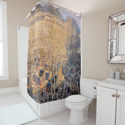Claude Monet _ Boulevard des Capucines in Paris Shower Curtain