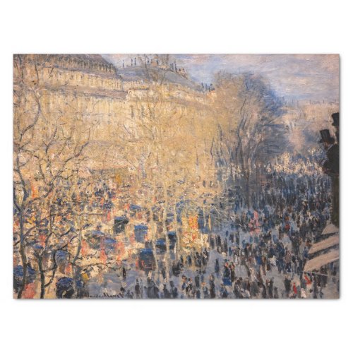 Claude Monet _ Boulevard des Capucines in Paris Tissue Paper