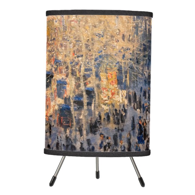 Claude Monet - Boulevard des Capucines in Paris Tripod Lamp (Front)