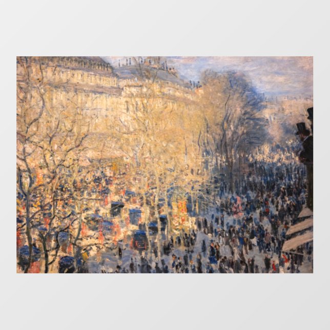 Claude Monet - Boulevard des Capucines in Paris Wall Decal (Front)