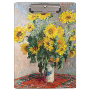 Claude Monet Bouquet of Sunflowers 1881 Art Clipboard