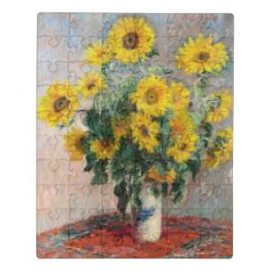 Claude Monet Bouquet of Sunflowers 1881 Art Jigsaw Puzzle