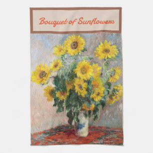 Claude Monet Bouquet of Sunflowers 1881 Art Kitchen Towel