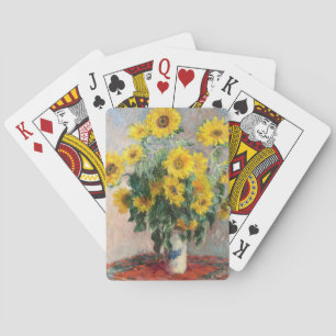 Claude Monet Bouquet of Sunflowers 1881 Art Poker Cards