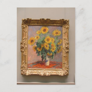 Claude Monet Bouquet of Sunflowers 1908 Technique  Postcard