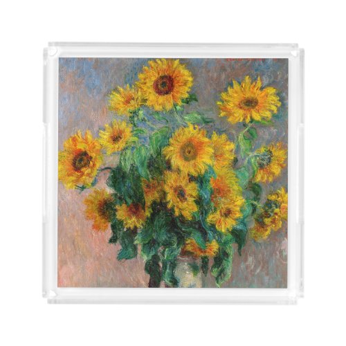 Claude Monet _ Bouquet of Sunflowers Acrylic Tray