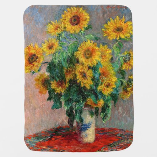Claude Monet _ Bouquet of Sunflowers Baby Blanket