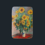 Claude Monet - Bouquet of Sunflowers Bath Mat<br><div class="desc">Bouquet of Sunflowers / Bouquet de tournesols - Claude Monet,  Oil on Canvas,  1881</div>