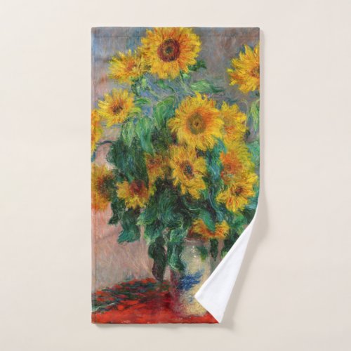 Claude Monet _ Bouquet of Sunflowers Bath Towel Set