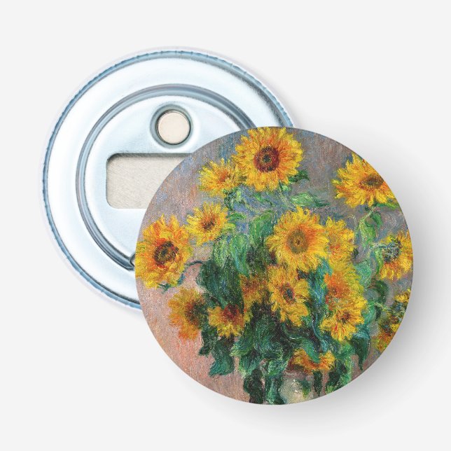 Claude Monet - Bouquet of Sunflowers Bottle Opener (Front)