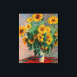 Claude Monet - Bouquet of Sunflowers Canvas Print<br><div class="desc">Bouquet of Sunflowers / Bouquet de tournesols - Claude Monet,  Oil on Canvas,  1881</div>