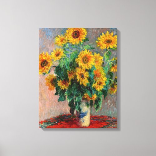 Claude Monet _ Bouquet of Sunflowers Canvas Print