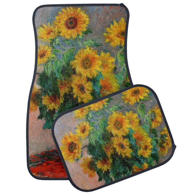 Claude Monet - Bouquet of Sunflowers Car Floor Mat (Set)