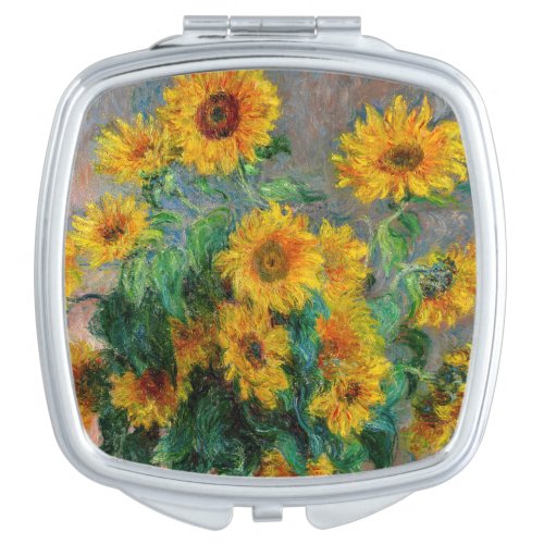 Claude Monet _ Bouquet of Sunflowers Compact Mirror