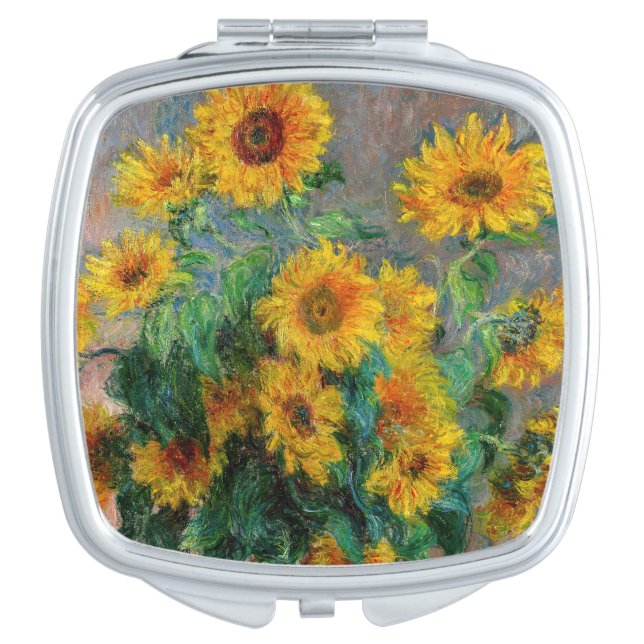 Claude Monet - Bouquet of Sunflowers Compact Mirror (Front)