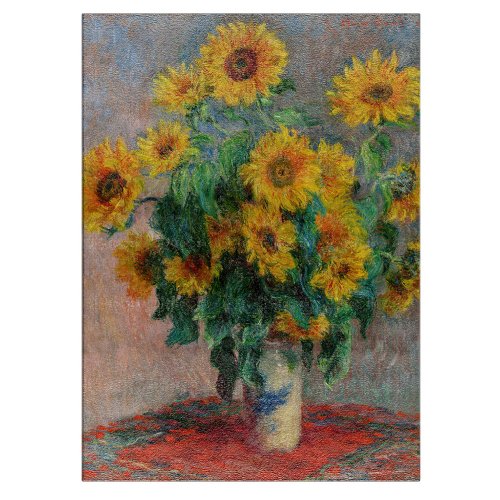 Claude Monet _ Bouquet of Sunflowers Cutting Board