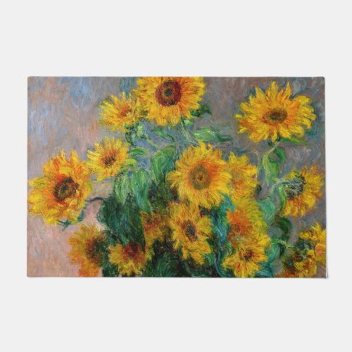 Claude Monet _ Bouquet of Sunflowers Doormat