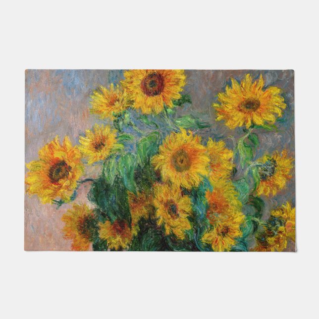 Claude Monet - Bouquet of Sunflowers Doormat (Front)