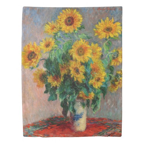 Claude Monet _ Bouquet of Sunflowers Duvet Cover