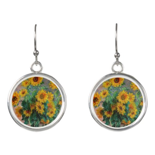 Claude Monet _ Bouquet of Sunflowers Earrings