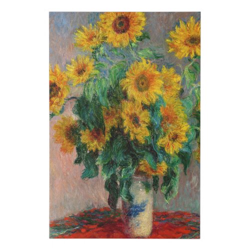 Claude Monet _ Bouquet of Sunflowers Faux Canvas Print