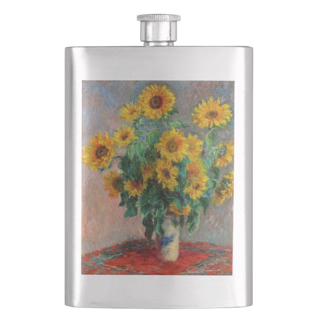Claude Monet - Bouquet of Sunflowers Flask (Front)