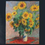 Claude Monet - Bouquet of Sunflowers Fleece Blanket<br><div class="desc">Bouquet of Sunflowers / Bouquet de tournesols - Claude Monet,  Oil on Canvas,  1881</div>