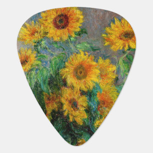 Claude Monet - Bouquet of Sunflowers Guitar Pick