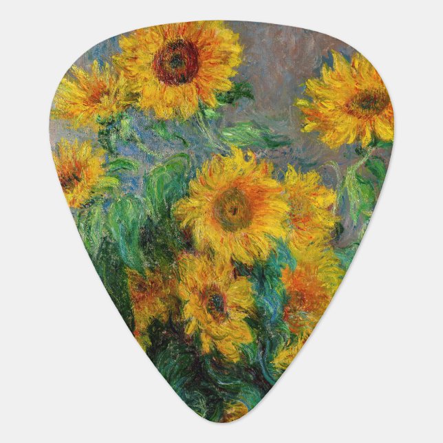 Claude Monet - Bouquet of Sunflowers Guitar Pick (Front)