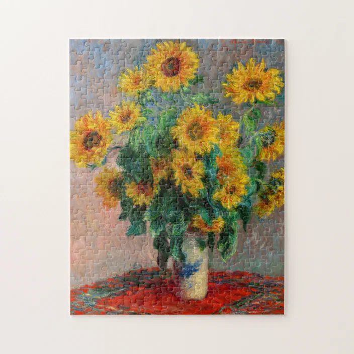 jigsaw puzzles Bouquet of Sunflowers Claude Monet 252 Piece Puzzle