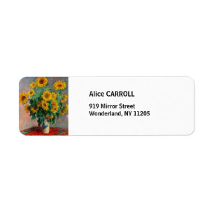 Claude Monet - Bouquet of Sunflowers Label