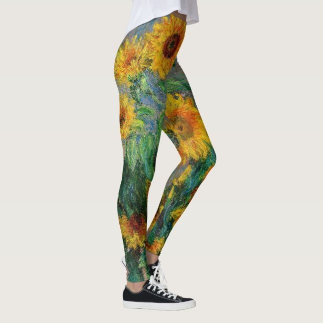 Claude Monet - Bouquet of Sunflowers Leggings (Right)