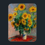 Claude Monet - Bouquet of Sunflowers Magnet<br><div class="desc">Bouquet of Sunflowers / Bouquet de tournesols - Claude Monet,  Oil on Canvas,  1881</div>