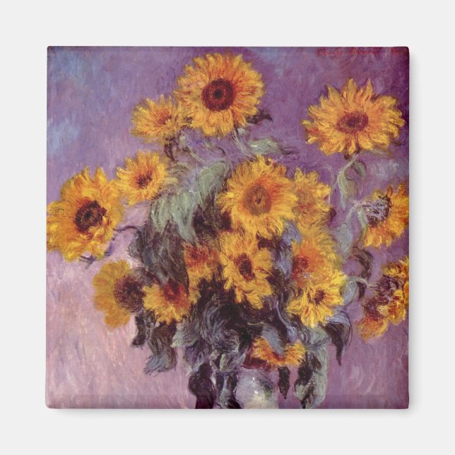 Claude Monet - Bouquet of Sunflowers Magnet (Front)