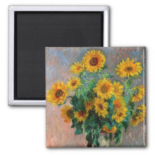Claude Monet _ Bouquet of Sunflowers Magnet