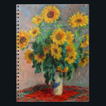 Claude Monet - Bouquet of Sunflowers Notebook<br><div class="desc">Bouquet of Sunflowers v Bouquet de tournesols - Claude Monet,  Oil on Canvas,  1881</div>