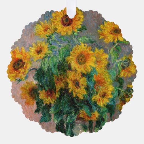 Claude Monet _ Bouquet of Sunflowers Ornament Card