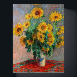 Claude Monet - Bouquet of Sunflowers Paperweight<br><div class="desc">Bouquet of Sunflowers / Bouquet de tournesols - Claude Monet,  Oil on Canvas,  1881</div>