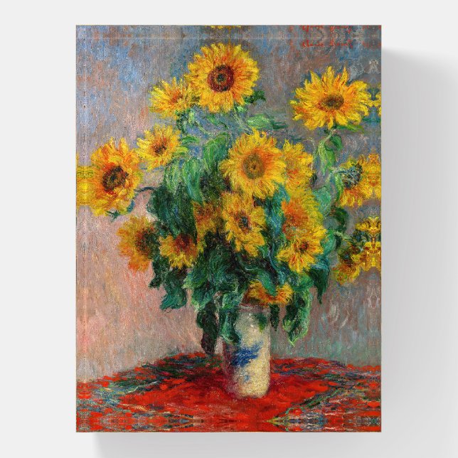 Claude Monet - Bouquet of Sunflowers Paperweight (Vertical)