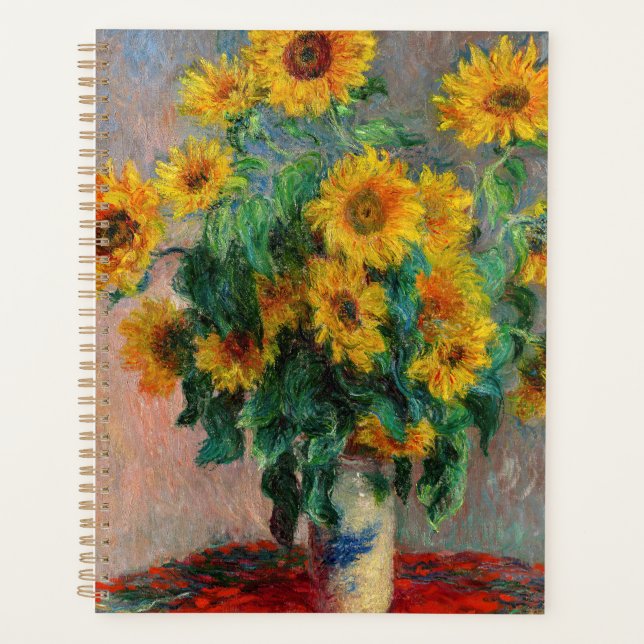 Claude Monet - Bouquet of Sunflowers Planner (Front)
