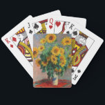 Claude Monet - Bouquet of Sunflowers Poker Cards<br><div class="desc">Bouquet of Sunflowers / Bouquet de tournesols - Claude Monet,  Oil on Canvas,  1881</div>